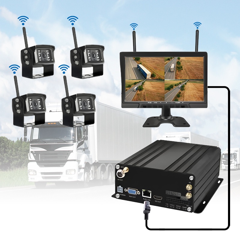 10,1 дюймдік 4CH сымсыз HDD мобильді NVR жүйесі