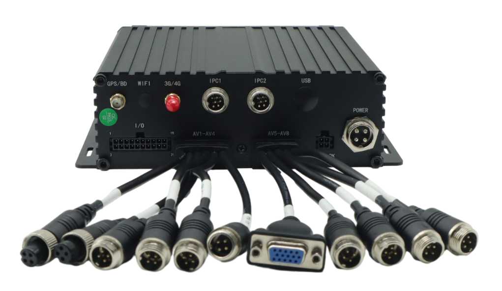 Жүк көлігіне арналған GPS Wifi бар 8CH HDD көліктік мобильді DVR