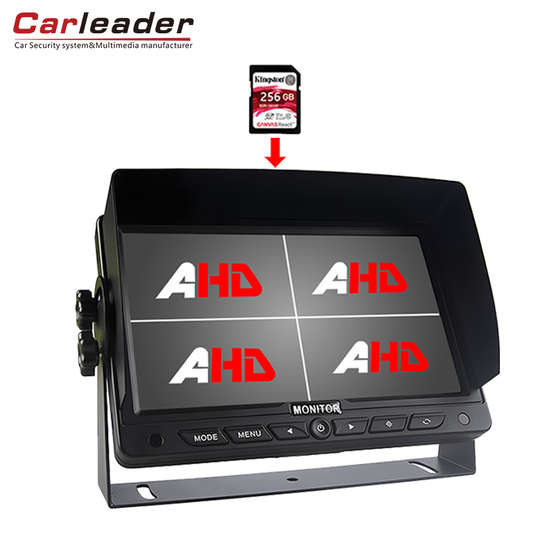 Carleader 7 дюймдік жүк көлігі DVR жазу функциясы бар HD квадратындағы монитор Carleader 7 дюймдік жүк көлігі DVR жазу функциясы бар HD квадратындағы монитор