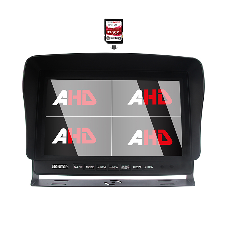 Carleader 10,1 дюймдік AHD төрт бөлінген дисплей SD DVR көлік мониторы Carleader 10,1 дюймдік AHD төрт бөлінген дисплей SD DVR көлік мониторы
