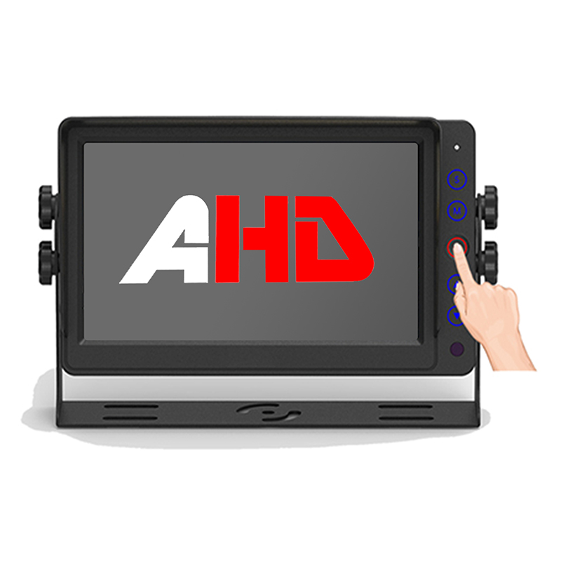 AHD бейне кірістері және қашықтан басқару пульті бар 7 дюймдік коммерциялық көлік мониторы