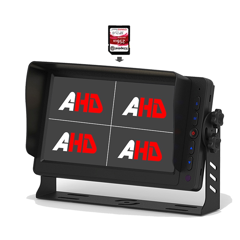 7 дюймдік төрт дисплей жүк көлігі бейне жазба AHD мониторы